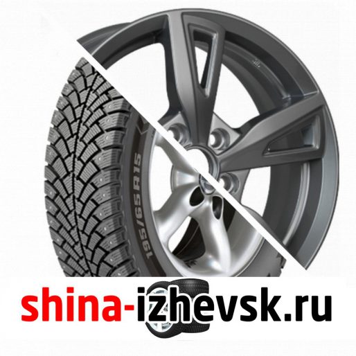 Колесо в сборе BF Goodrich G Force Stud 215/65 R16 Q 102 + КиК Фишт-оригинал 6.5xR16 5×114.3 ET40 DIA66.1 Темно-серый в Ижевске